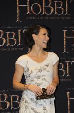 EVANGELINE LILLY at The Hobbit: The Battle of the Five Armies Premiere in Mexico City