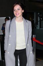 FELICITY JONES Arrives at LAX Airport in Los Angeles 0512