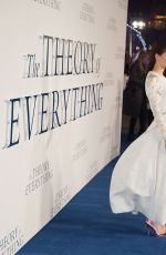 FELICITY JONES at The Theory of Everything Premiere in London