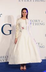 FELICITY JONES at The Theory of Everything Premiere in London