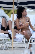 FKA TWIGS in Bikini at a Beach in Miami