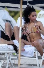 FKA TWIGS in Bikini at a Beach in Miami