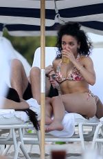 FKA TWIGS in Bikini at a Beach in Miami