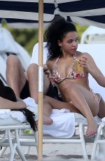 FKA TWIGS in Bikini at a Beach in Miami