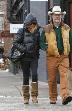 GOLDIE HAWN and Kurt Russell Out and About in Aspen