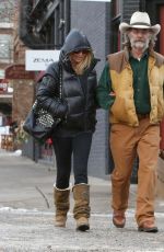GOLDIE HAWN and Kurt Russell Out and About in Aspen