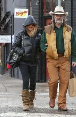 GOLDIE HAWN and Kurt Russell Out and About in Aspen
