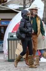 GOLDIE HAWN and Kurt Russell Out and About in Aspen