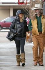 GOLDIE HAWN and Kurt Russell Out and About in Aspen