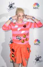 GWEN STEFANI at The Voice Season 7 Red Carpet Event in West Hollywood