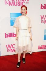 HAYLEY WILLIAMS at 2014 Billboard Women In Music Luncheon in New York 