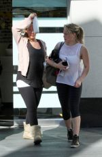 HILARY and HAYLIE DUFF Leaves a Gym in West Hollywod
