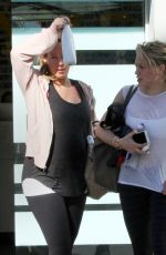 HILARY and HAYLIE DUFF Leaves a Gym in West Hollywod