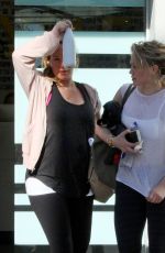 HILARY and HAYLIE DUFF Leaves a Gym in West Hollywod