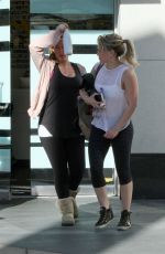 HILARY and HAYLIE DUFF Leaves a Gym in West Hollywod
