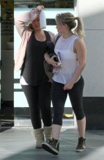HILARY and HAYLIE DUFF Leaves a Gym in West Hollywod