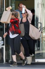 HILARY and HAYLIE DUFF Leaves a Gym in West Hollywod
