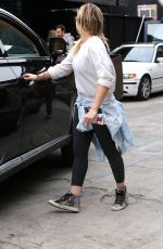 HILARY DUFF Arrives at Sweat Spot Dance Studio