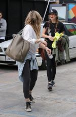 HILARY DUFF Arrives at Sweat Spot Dance Studio