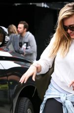 HILARY DUFF Arrives at Sweat Spot Dance Studio