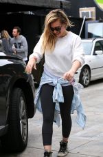HILARY DUFF Arrives at Sweat Spot Dance Studio