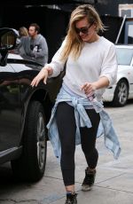 HILARY DUFF Arrives at Sweat Spot Dance Studio