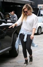 HILARY DUFF Arrives at Sweat Spot Dance Studio