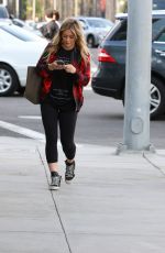 HILARY DUFF in Tights Out and About in Beverly Hills