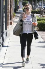HILARY DUFF in Tights Out and About in Los Angeles 2212