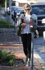 HILARY DUFF in Tights Out and About in Los Angeles 2212