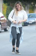 HILARY DUFF Out and About in Los Angeles 2012