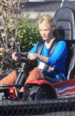 JANUARY JONES on the Set of Last on Earth in Los Angeles