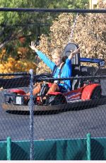 JANUARY JONES on the Set of Last on Earth in Los Angeles