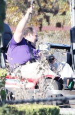 JANUARY JONES on the Set of Last on Earth in Los Angeles