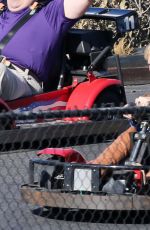 JANUARY JONES on the Set of Last on Earth in Los Angeles