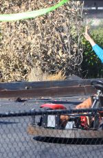 JANUARY JONES on the Set of Last on Earth in Los Angeles
