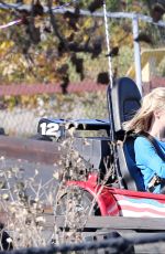 JANUARY JONES on the Set of Last on Earth in Los Angeles