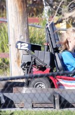 JANUARY JONES on the Set of Last on Earth in Los Angeles