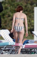 JENA MALONE in Bikini at a Beach in Miami