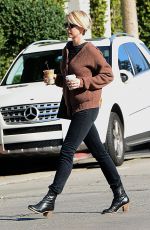 JENNA ELFMAN Leaves Cafe Alfred in Los Angeles