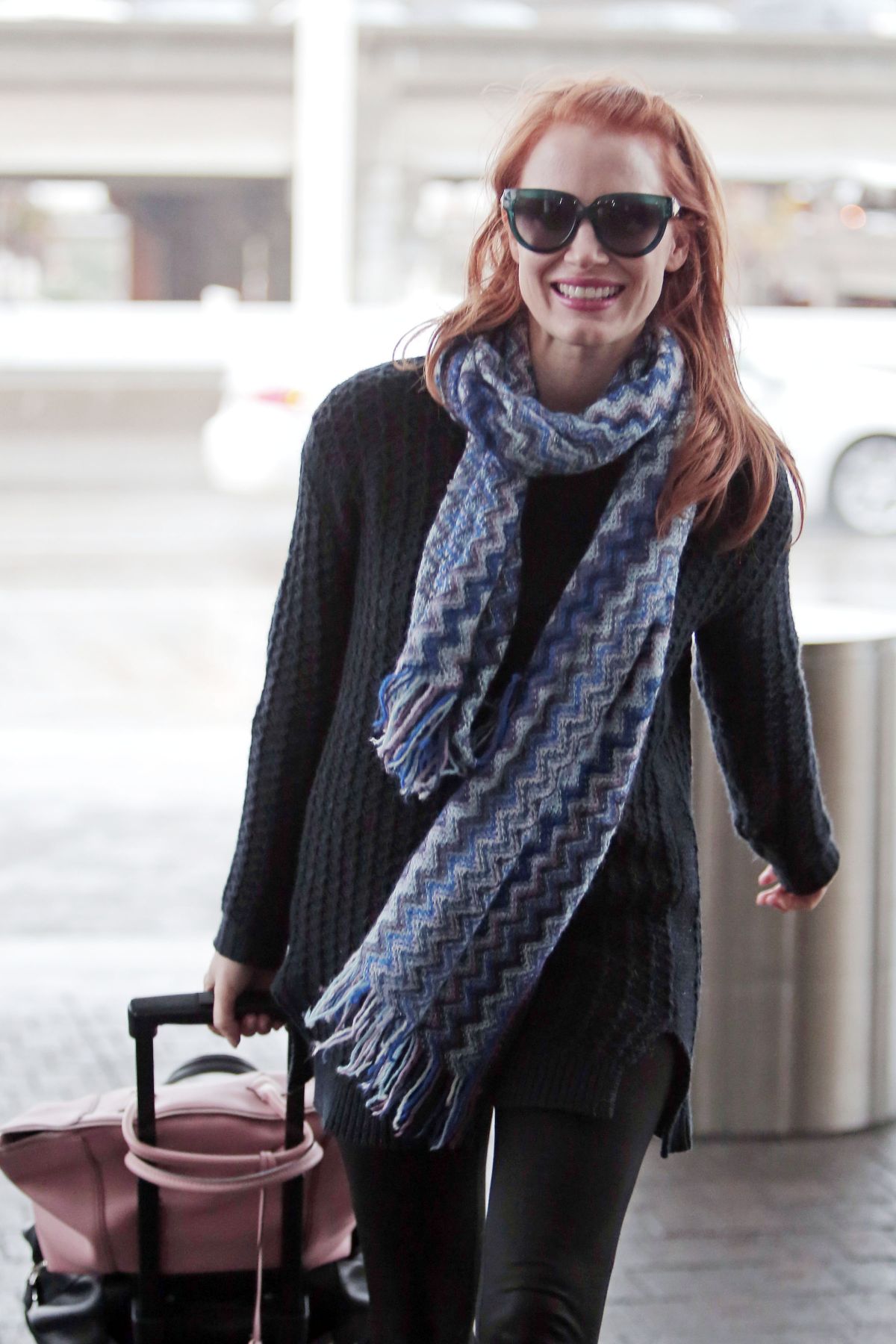 JESSICA CHASTAIN Arrives at Los Angeles International Airport 0212 JESSICA CHASTAIN Arrives at Los Angeles International Airport 0212