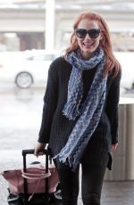 JESSICA CHASTAIN Arrives at Los Angeles International Airport 0212