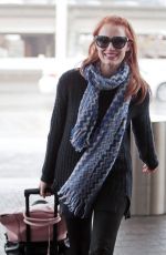 JESSICA CHASTAIN Arrives at Los Angeles International Airport 0212
