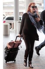 JESSICA CHASTAIN Arrives at Los Angeles International Airport 0212