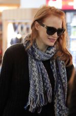 JESSICA CHASTAIN Arrives at Los Angeles International Airport 0212