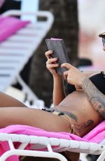 JODIE MARSH in Bikini at a Beach in Barbados