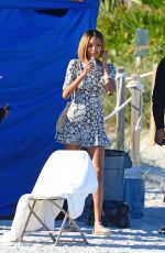 JOURDAN DUNN at a Photoshoot on the Beach in Miami