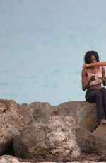 JOURDAN DUNN in Bikini on the Beach in Miami