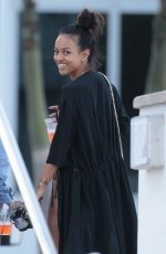 KARREUCHE TRAN in Bikini Bottoms Leaves a Beach in Miami