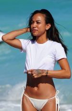 KARREUCHE TRAN in Bikini on the Beach in Miami